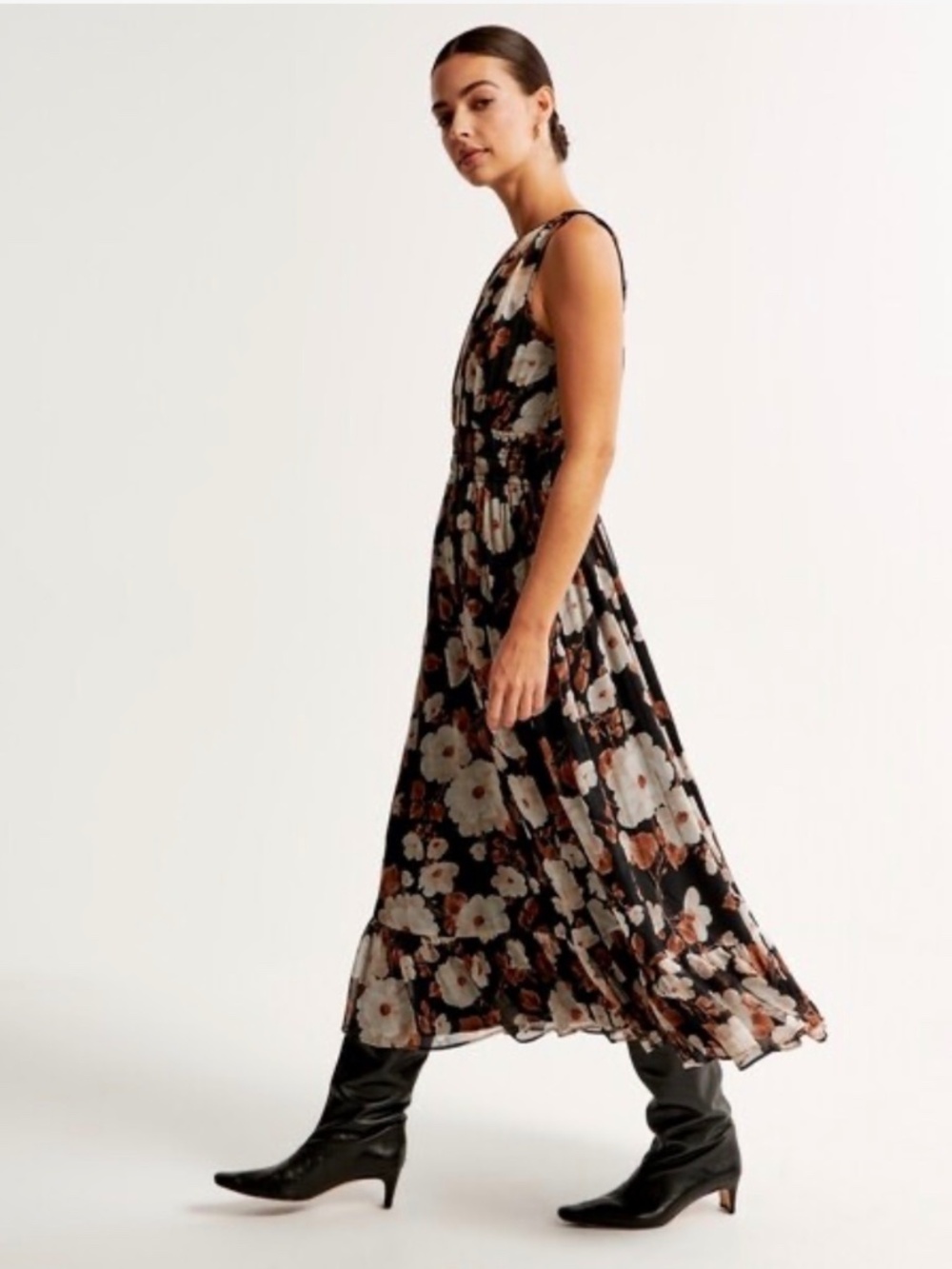 ABERCROMBIE Easy High-Neck Midi Dress XLP NWT